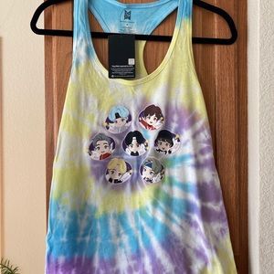BTS tie dye tank top